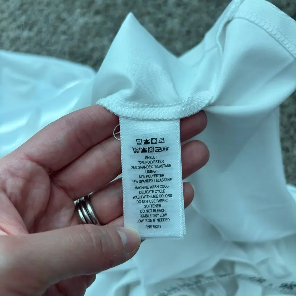 Tommy Bahama White Tennis Golf Racquet & Paddle Dress Sz L Athletic